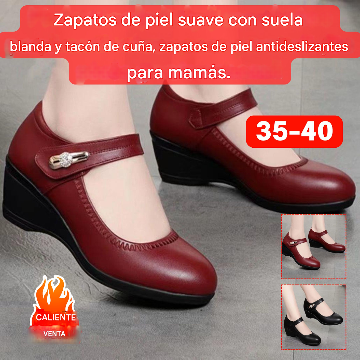 【35-41】Zapatos de cuero suave, especialmente diseñados para madres