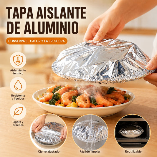 📢📢 💥【100 piezas】🍎🔥 Cubierta térmica reutilizable de papel de aluminio apto para alimentos