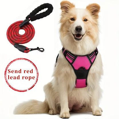 💥【Chaleco + cordón reflectante】Chaleco porta-correa para mascotas de 4 a 45 kg [con correa]