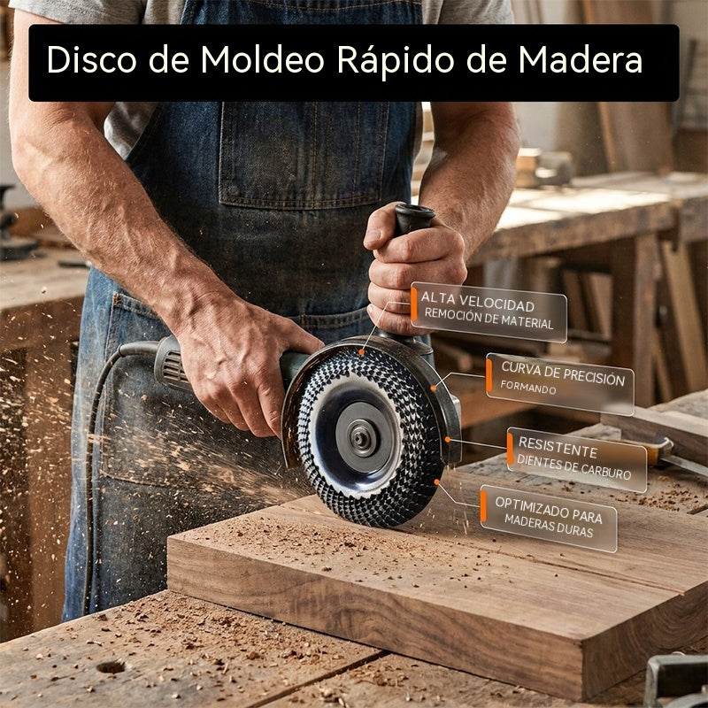 🔥[2 piezas 26 euros]Disco moldeador de madera para amoladora angular: extracción rápida y ultraduradero. ¡Perfecto para tallar y hacer bricolaje! ¡Más de 50.000 vendidos! 🔧✨