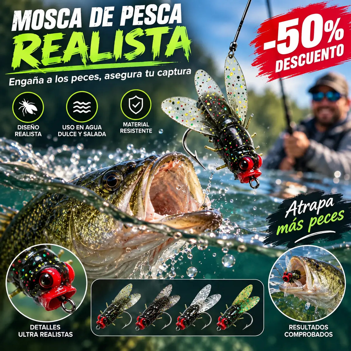 🐟🎣【40 piezas 26 euros】🔥Cebo para moscas biónico🔥【Compre 20 y obtenga 20 gratis】