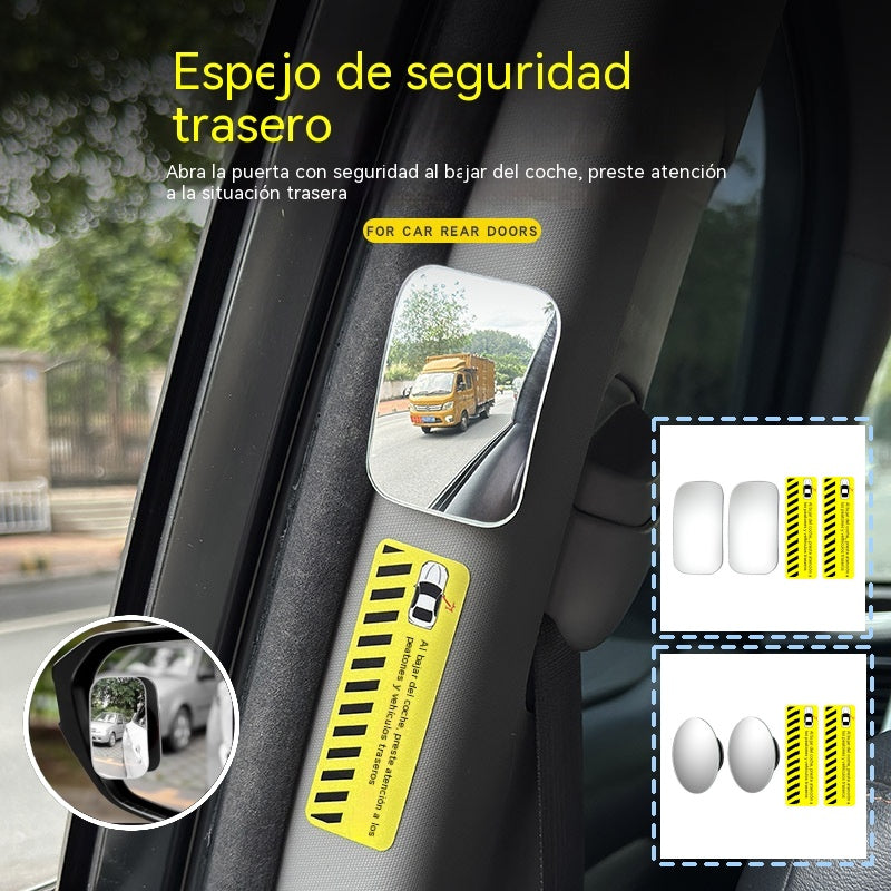 🔥Espejos retrovisores delanteros y traseros para salidas de emergencia del automóvil, pequeños espejos redondos interiores y exteriores, espejos auxiliares interiores y exteriores.