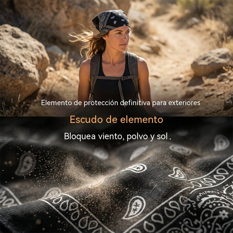 🏝【Paquete de gran valor – 5 piezas】Elegante sombrero/pañuelo para la cabeza de estilo retro hecho de seda transpirable