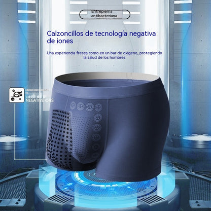 👍🩲Conjunto de calzoncillos bóxer de tres piezas transpirables y antibacterianos para hombre