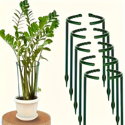 💯【20 piezas】Soportes interconectables para plantas: anillos modulares para colgar flores y tallos caídos 🌱🔄