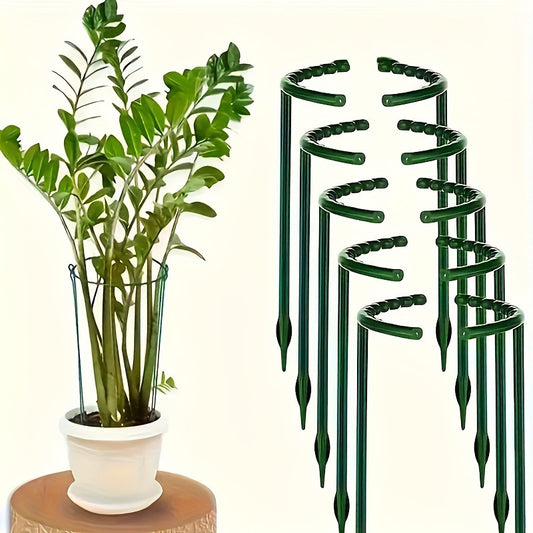 💯【20 piezas】Soportes interconectables para plantas: anillos modulares para colgar flores y tallos caídos 🌱🔄