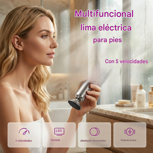 💥 Lima eléctrica multifuncional para pies con 5 velocidades