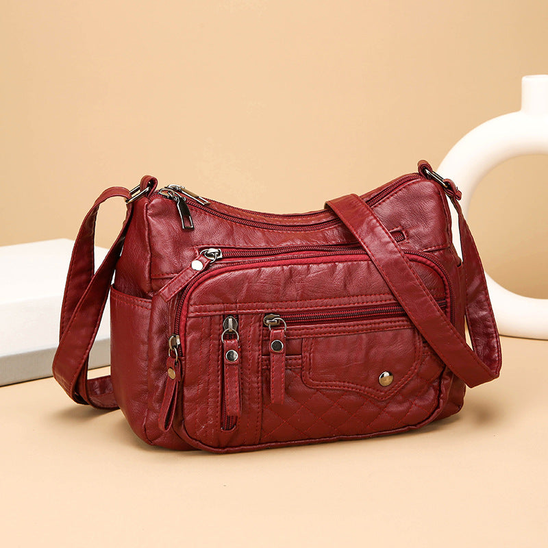 💥👜2026 Nuevo bolso de hombro de cuero suave retro para mujer de gran capacidad y moda