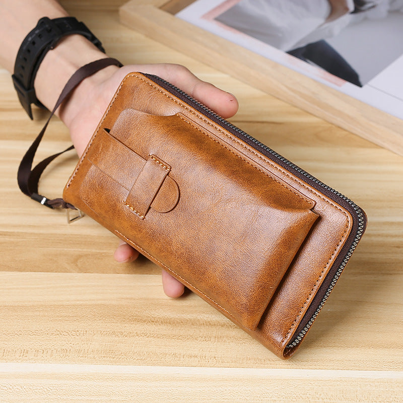 🎉⏰Oferta por tiempo limitado:💼Cartera multifuncional para hombre de cuero genuino hecha a mano de nuevo estilo