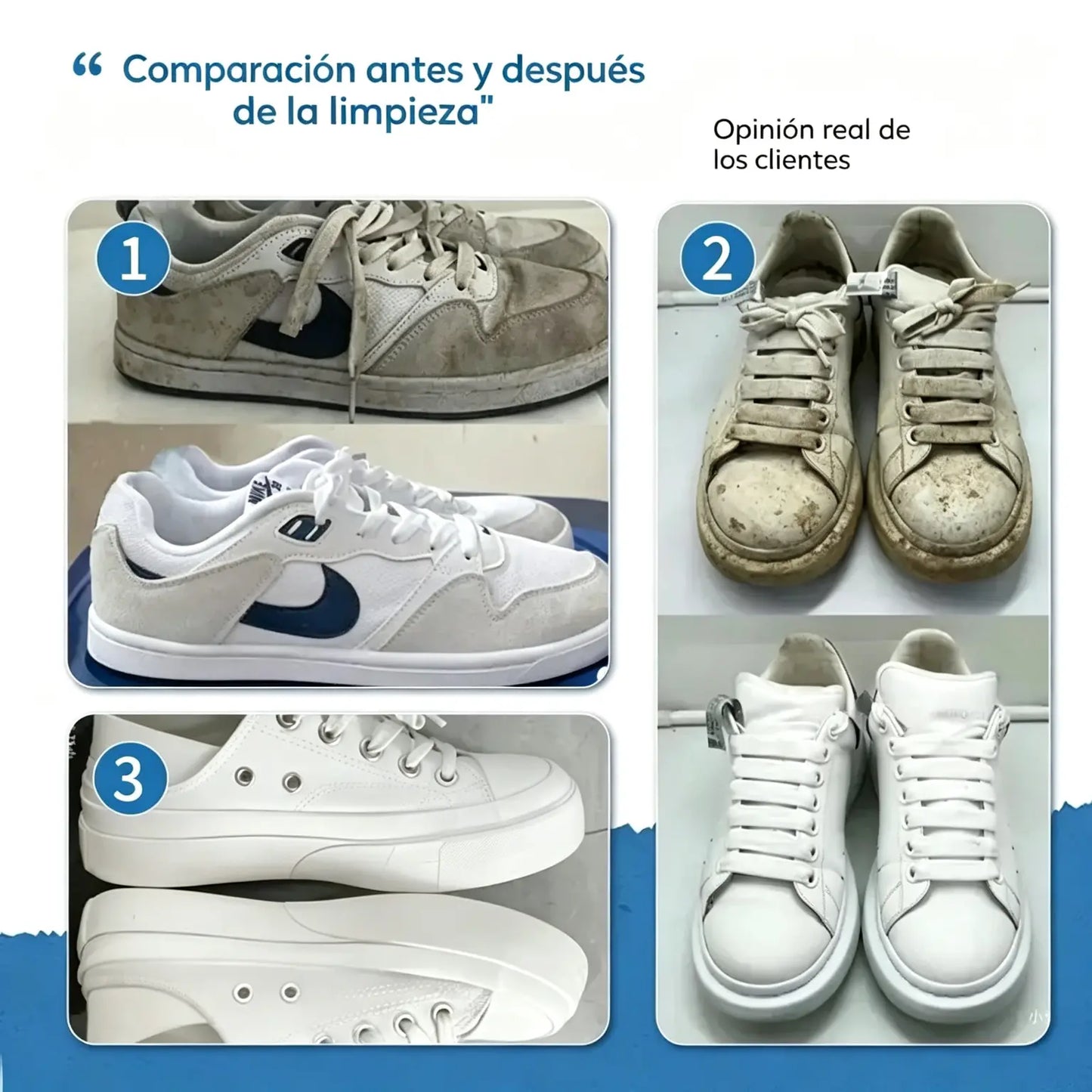 🔥🎁Crema limpiadora sin agua para zapatos blancos con esponja