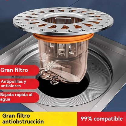 🔥【30%OFF】✨Núcleo de drenaje de piso universal antiolor con panel grande de nido de abeja