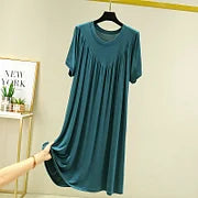 🔥💖【S-4XL】【40-180 kg】Vestido de pijama de manga corta, suave y cómodo.