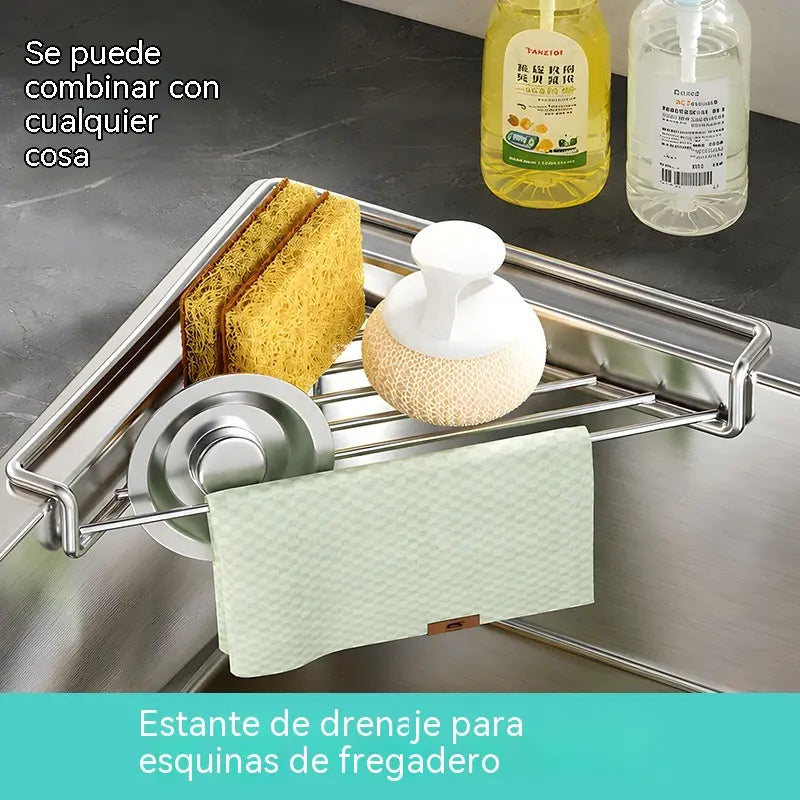 🔥Escurridor de fregadero que ahorra espacio