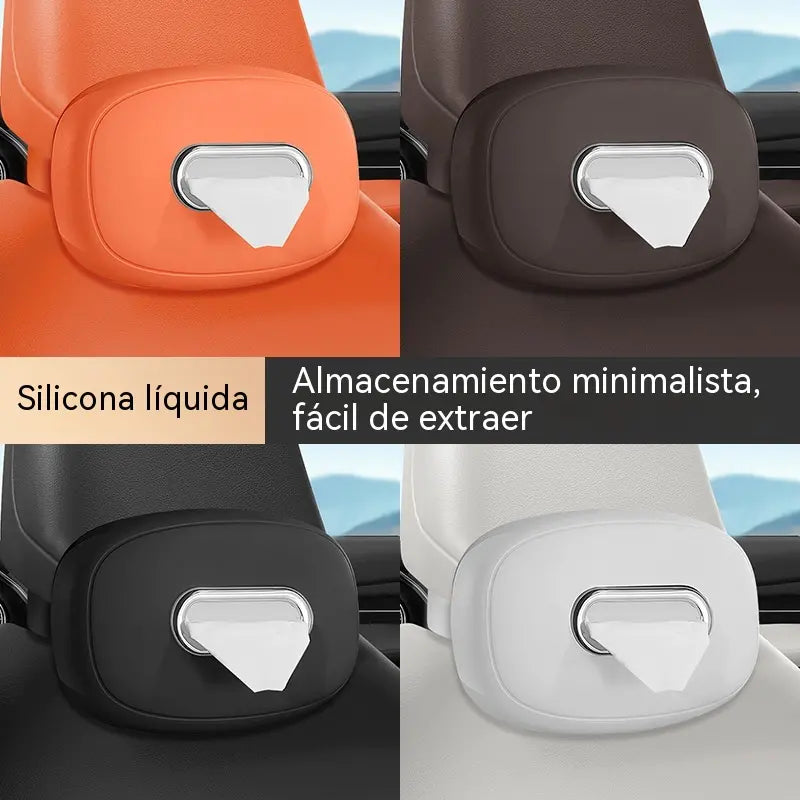 Portapañuelos para coche: compacto y de acceso rápido