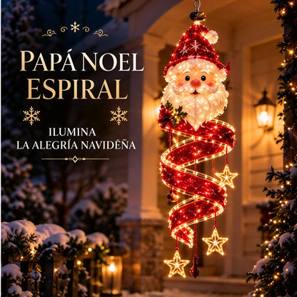 🎄 Colección de luces LED colgantes en espiral con magia navideña ✨