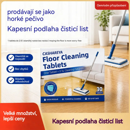 【3 balenia, spolu 90 tabliet】Vo vode rozpustné čistiace obrúsky na podlahu