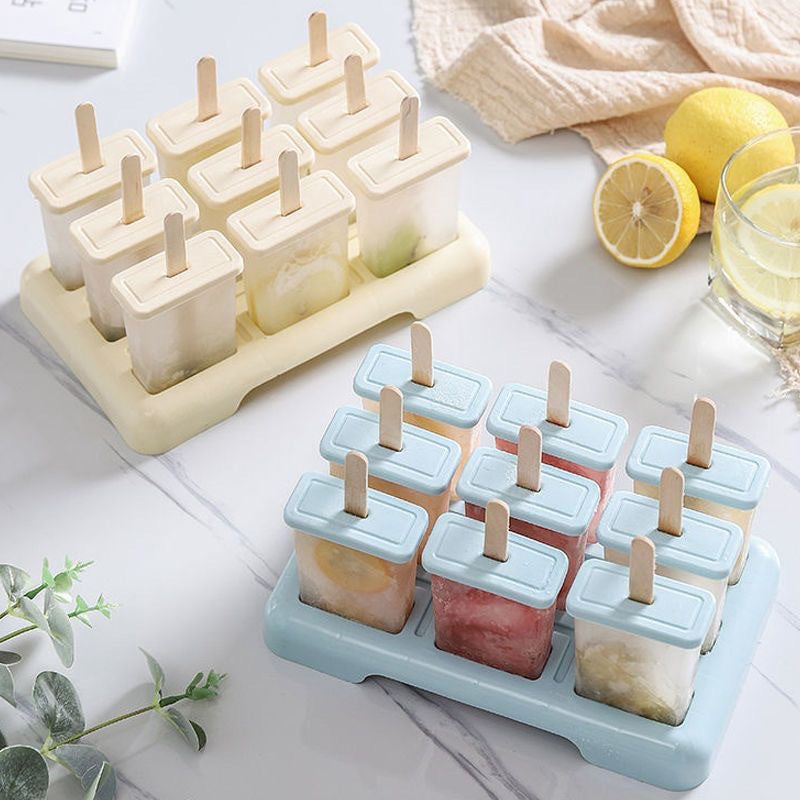 Moldes caseros para helados, moldes para paletas y moldes para cubitos de hielo.