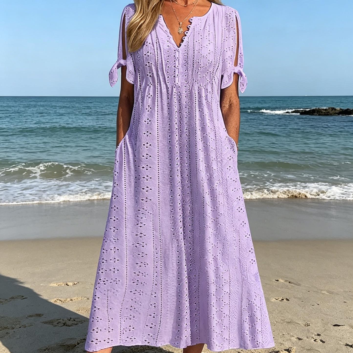 🏆【Najprodavaniji】[S-5XL]👗Jednostavna i prekrasna jednobojna haljina