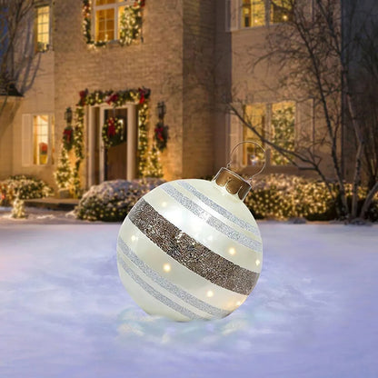 🎃🎅【50%OFF】👻🎄 Bola decorativa inflable de PVC para exteriores – perfecta para Halloween y Navidad