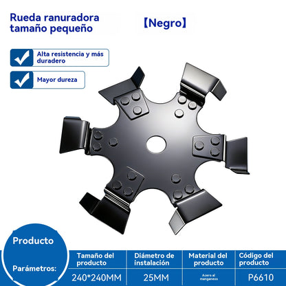 💥Ruedas de zanja de acero al manganeso de alta dureza, adecuadas para zanjar y cortar césped [modificación de cortadora de césped]
