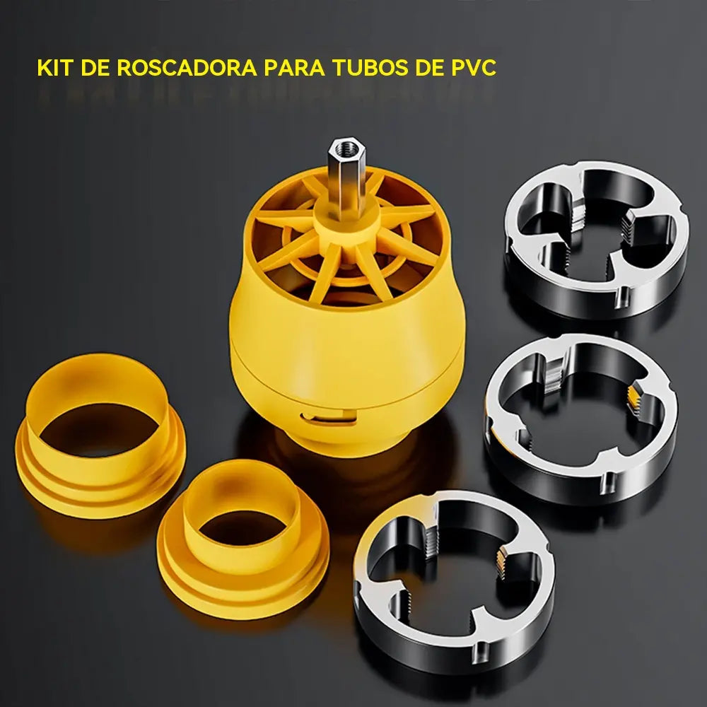 【Juego de herramientas para abrir roscas internas + orificios de roscas externas】 Accesorio de Roscado para Tuberías de Agua