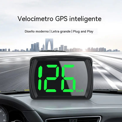 Velocímetro GPS inteligente para vehículos con encendido automático; pantalla LED de alta definición con funcionalidad USB plug-and-play; proyección digital*.