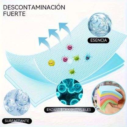 🧹【¡Compra 1 y recibe 1 GRATIS!】✨ 210 unidades de pastillas limpiadoras multiusos antibacterianas y desodorizantes | Aptas para madera dura, suelos laminados, azulejos y paredes de autocaravana