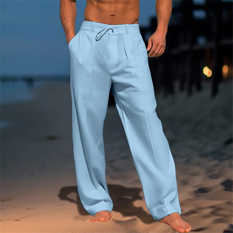 🔥【S-3XL】Pantalones casuales de pierna ancha de moda para hombre 2026