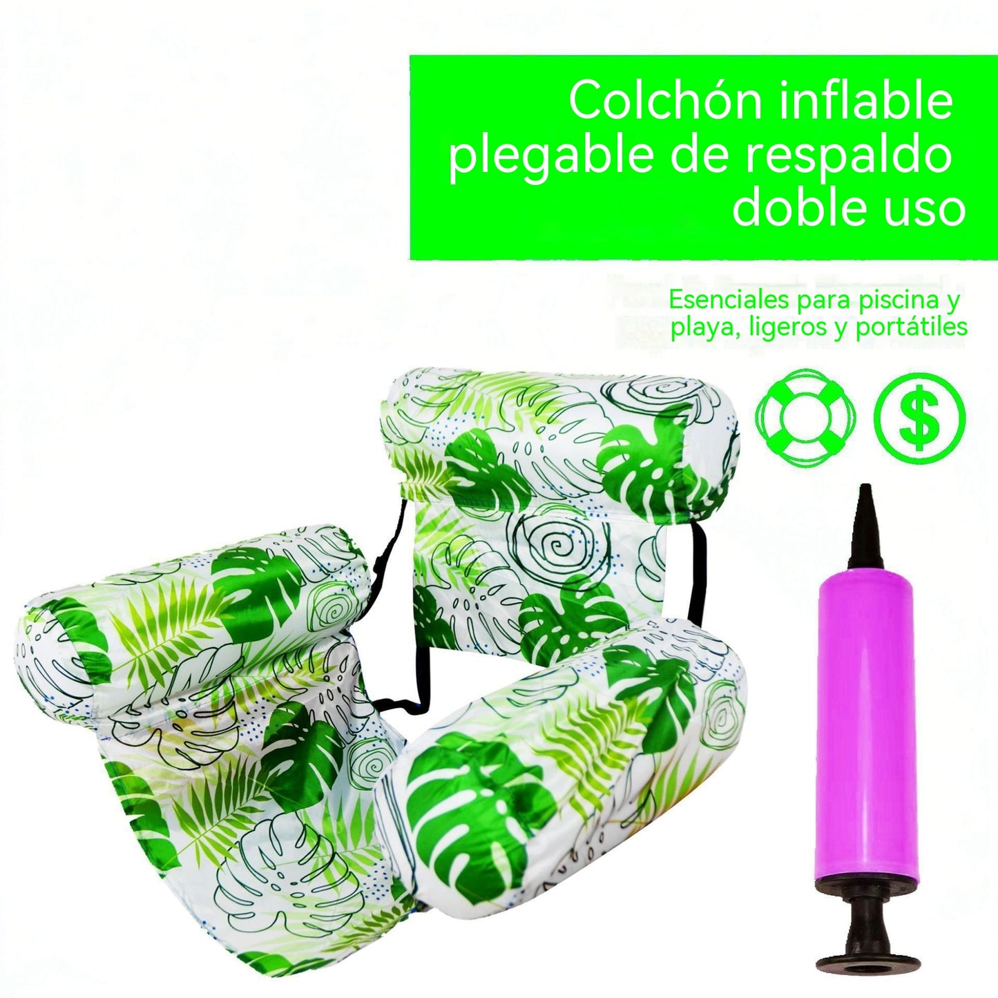 💦📢Sofá flotante plegable con respaldo