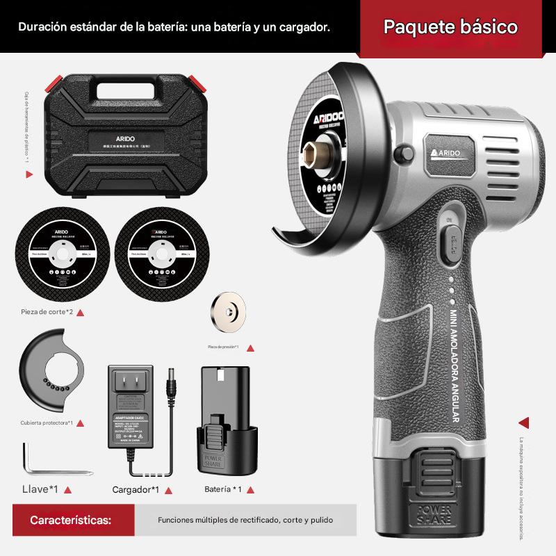 🔥【Oferta por tiempo limitado】🧰Mini amoladora angular de 12 V con disco de corte