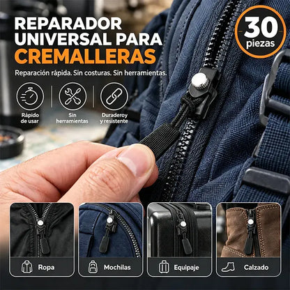 🔧✨ Reparador Universal de Cremalleras | Tirador de Repuesto Desmontable para Chaquetas, Mochilas, Bolsos y Ropa
