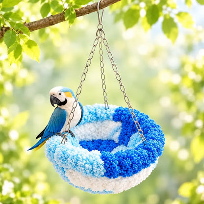 🔥Compra 1 y llévate 1 gratis🔥2 piezas 26 euros!🌿 Cama colgante suave para pájaros con interior de felpa para jaulas de aves pequeñas