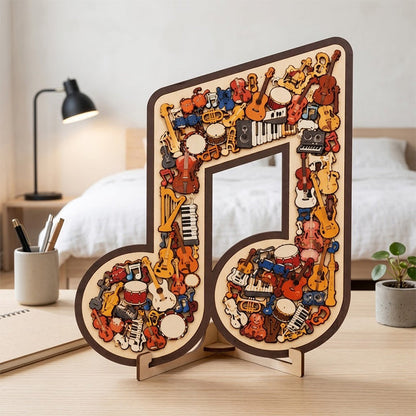 🎶🧩Rompecabezas de madera con forma de nota musical🎶🧩