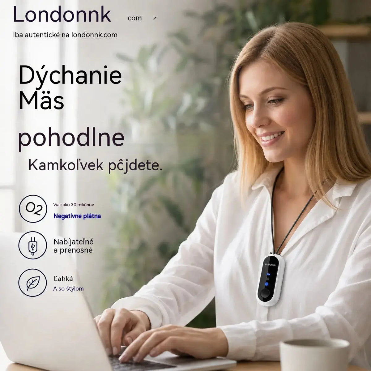 🌬️✨ Prenosná čistička vzduchu so zápornými iónmi: čerstvý vzduch, kamkoľvek pôjdete! 🍃💪