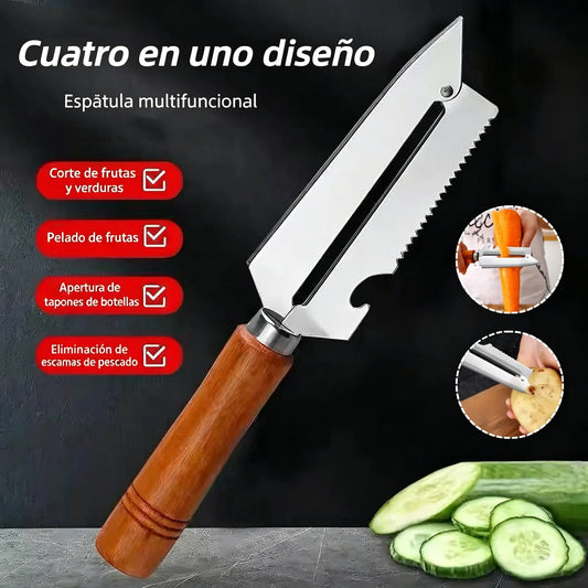 🥕 ¡Compra 1 y llévate 1 gratis! ✨ Pelador de cocina multifuncional: fabricado en acero inoxidable con mango ergonómico, ideal para frutas, verduras y carne 🔪
