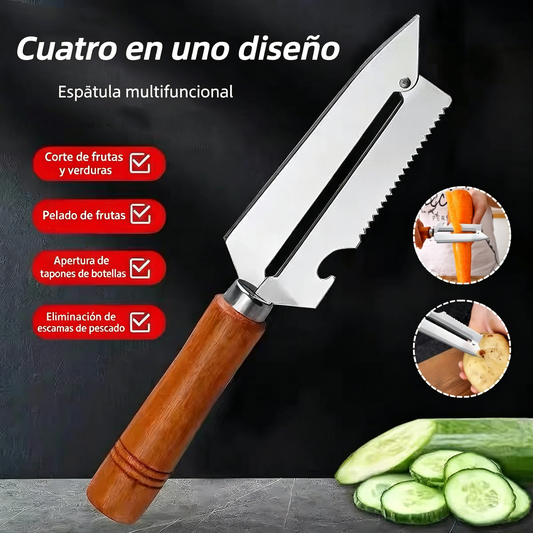 🥕 Compra 1 y llévate 1 gratis! ✨ Pelador de cocina multifuncional: fabricado en acero inoxidable con mango ergonómico, ideal para frutas, verduras y carne 🔪