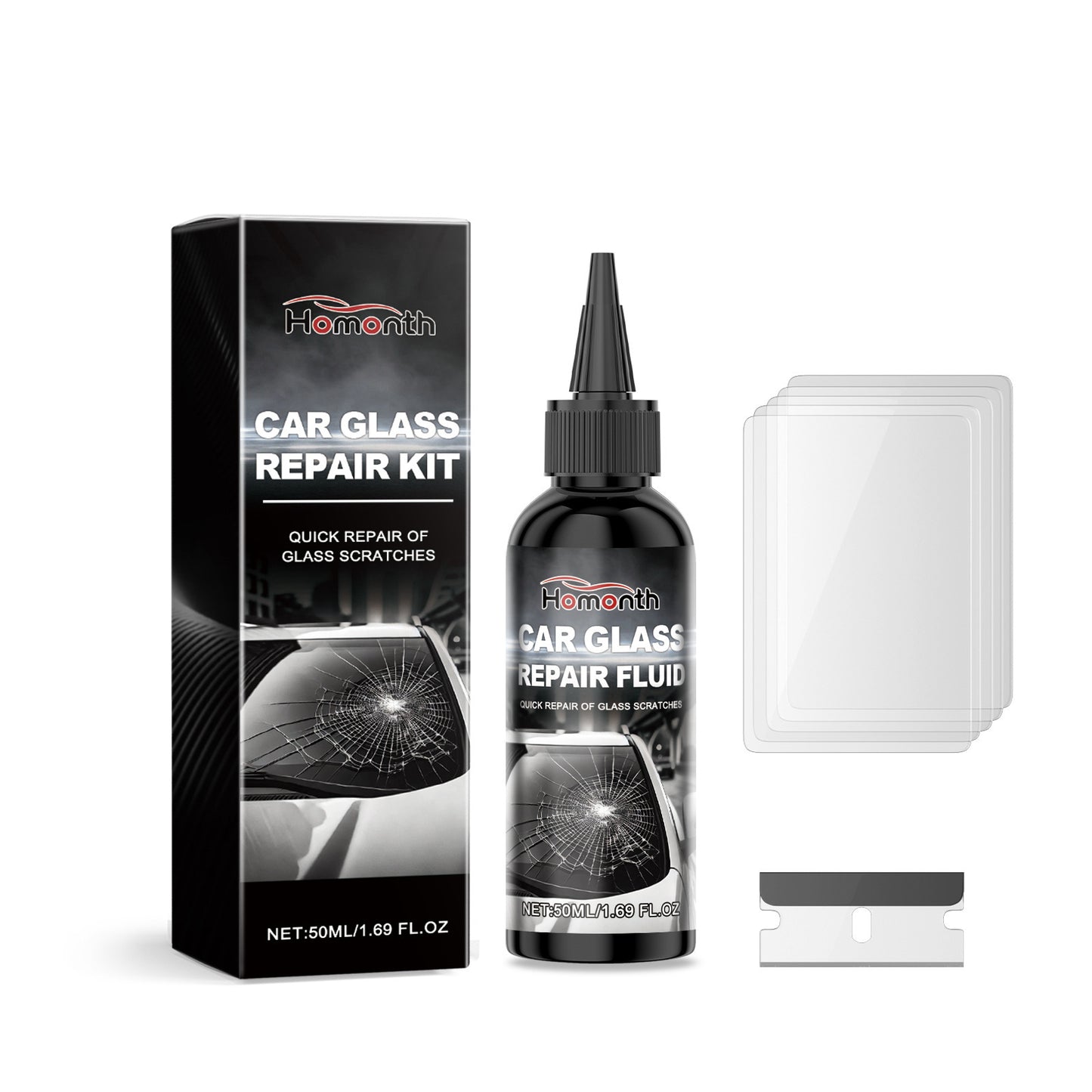 🔥Compra 1, llévate 1 gratis🔥Kit de reparación rápida de grietas en parabrisas🚗🔍