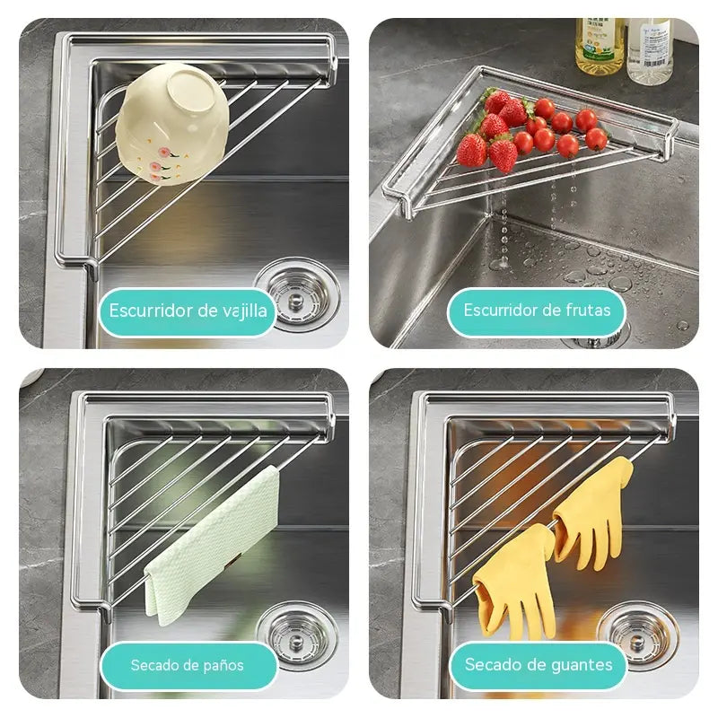 🔥Escurridor de fregadero que ahorra espacio
