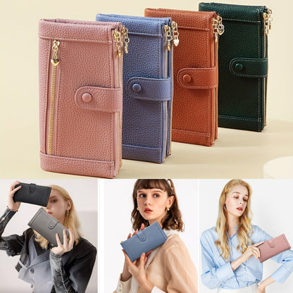 💰【Oferta por tiempo limitado】Cartera de cuero genuino retro de moda para mujer más vendida en 2026, multicapa de gran capacidad