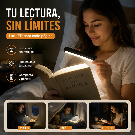 📜【Compre 1 y obtenga 1 gratis】💡Luz de lectura con visión nocturna y panel plano LED, luz de lectura que protege los ojos