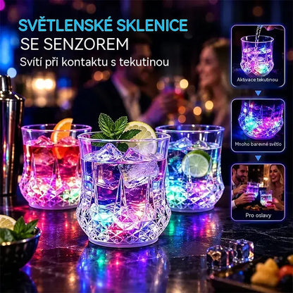 ✨4 kusy 23 €💎Sada křišťálových sklenic aktivovaných kapalinou🥂