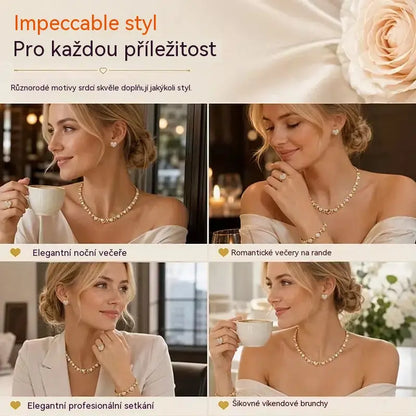 🔥Sada 4 šperků stojí pouhých 560 Kč🎁 Předvánoční nabídka: Poloviční cena 🎅 Čtyřdílná sada pozlacených šperků s klasickým motivem srdce