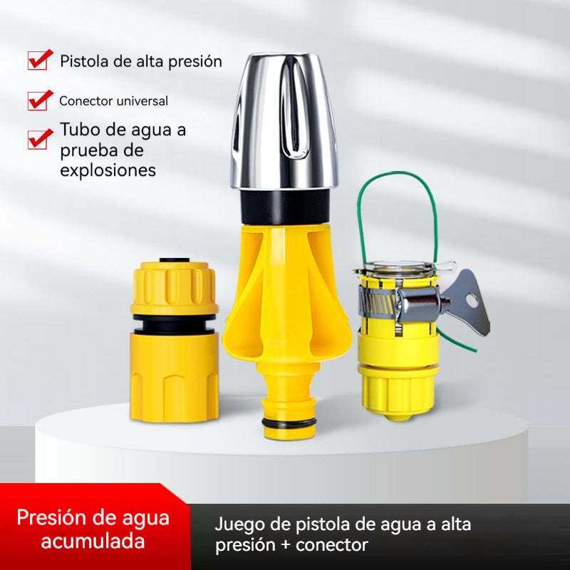🔥【Compra 1, llévate 1 gratis🚿🚗】Juego de pistolas de agua multifuncionales ajustables de alta presión para lavado de autos