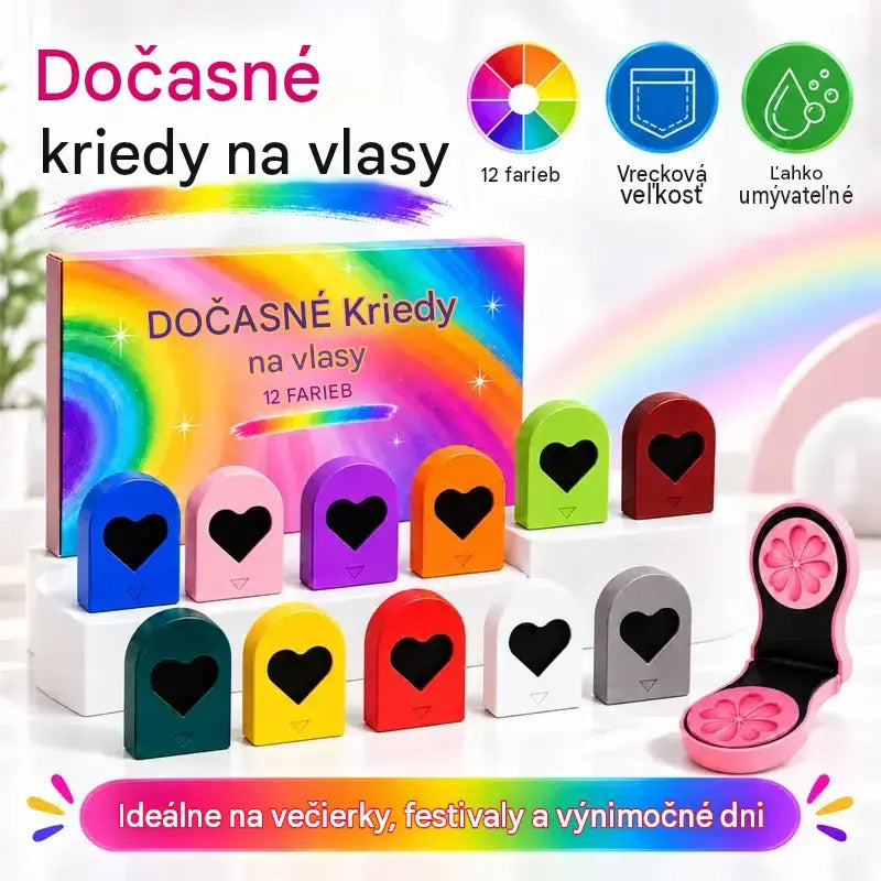 🌈🪮Kompaktna barva za lase v prahu z 12 odtenki za hitro barvanje