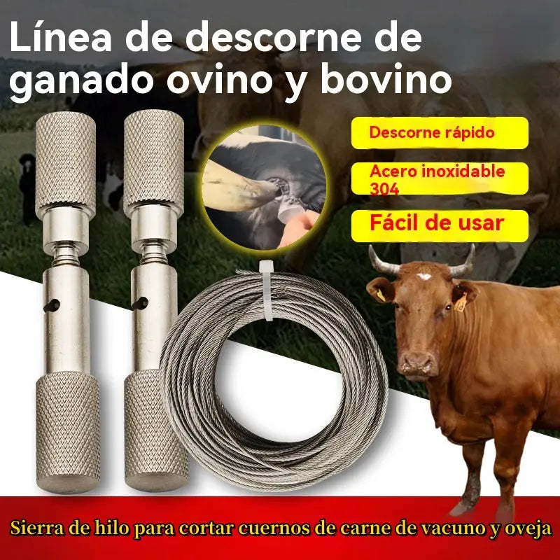 Sierra de alambre para cuernos de ganado vacuno y ovino【Corte a la longitud deseada: 12 m en total】