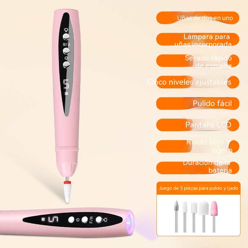 💅✨Lijadora eléctrica portátil 2 en 1 para uñas con lámpara UV