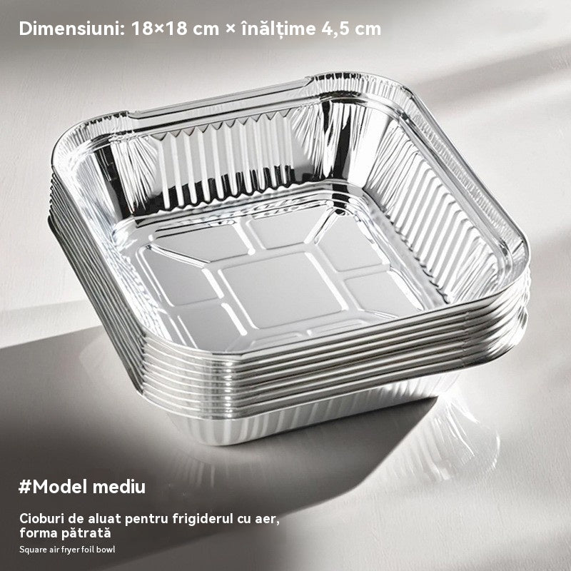 🔥【50 piezas】Bandeja para hornear para freidora de aire, bandeja de papel de aluminio