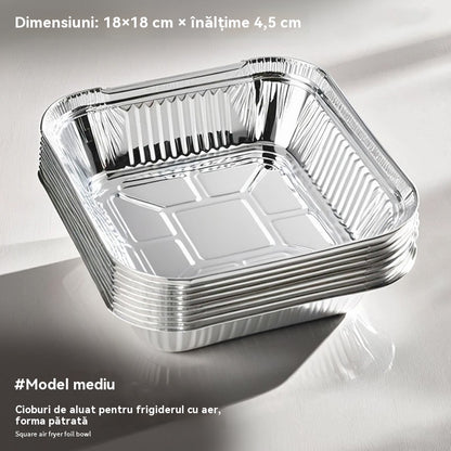🔥【50 piezas】Bandeja para hornear para freidora de aire, bandeja de papel de aluminio