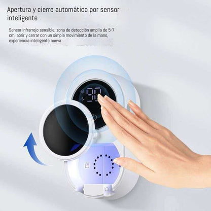 🦠🔋Miniportacepillos de dientes automático de pared con función de esterilización UV.