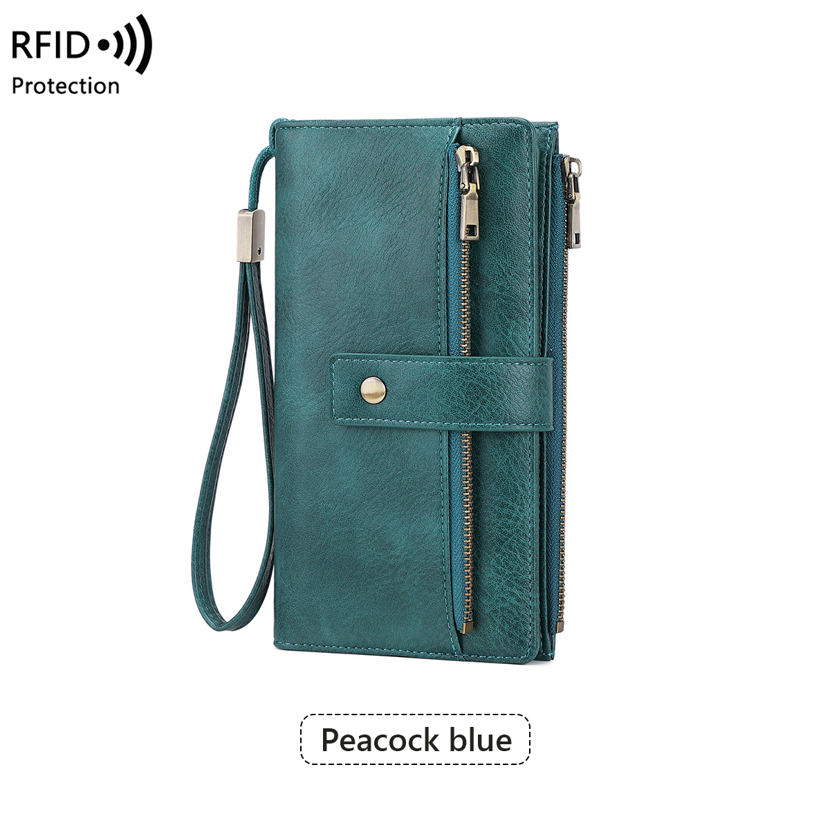 💥💯Cartera de piel para mujer con bloqueo RFID